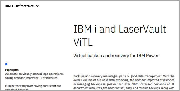 Data Sheet IBM i and ViTL