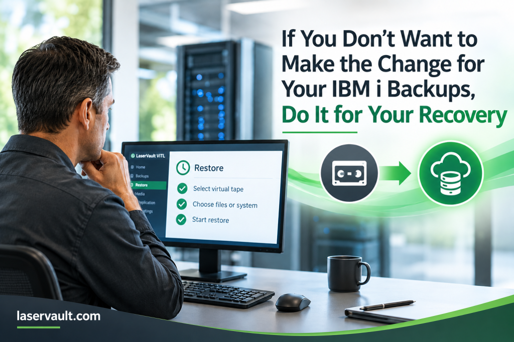 If You Don’t Want to Make the Change for Your IBM i Backups, Do It for Your Recovery. laservault.com